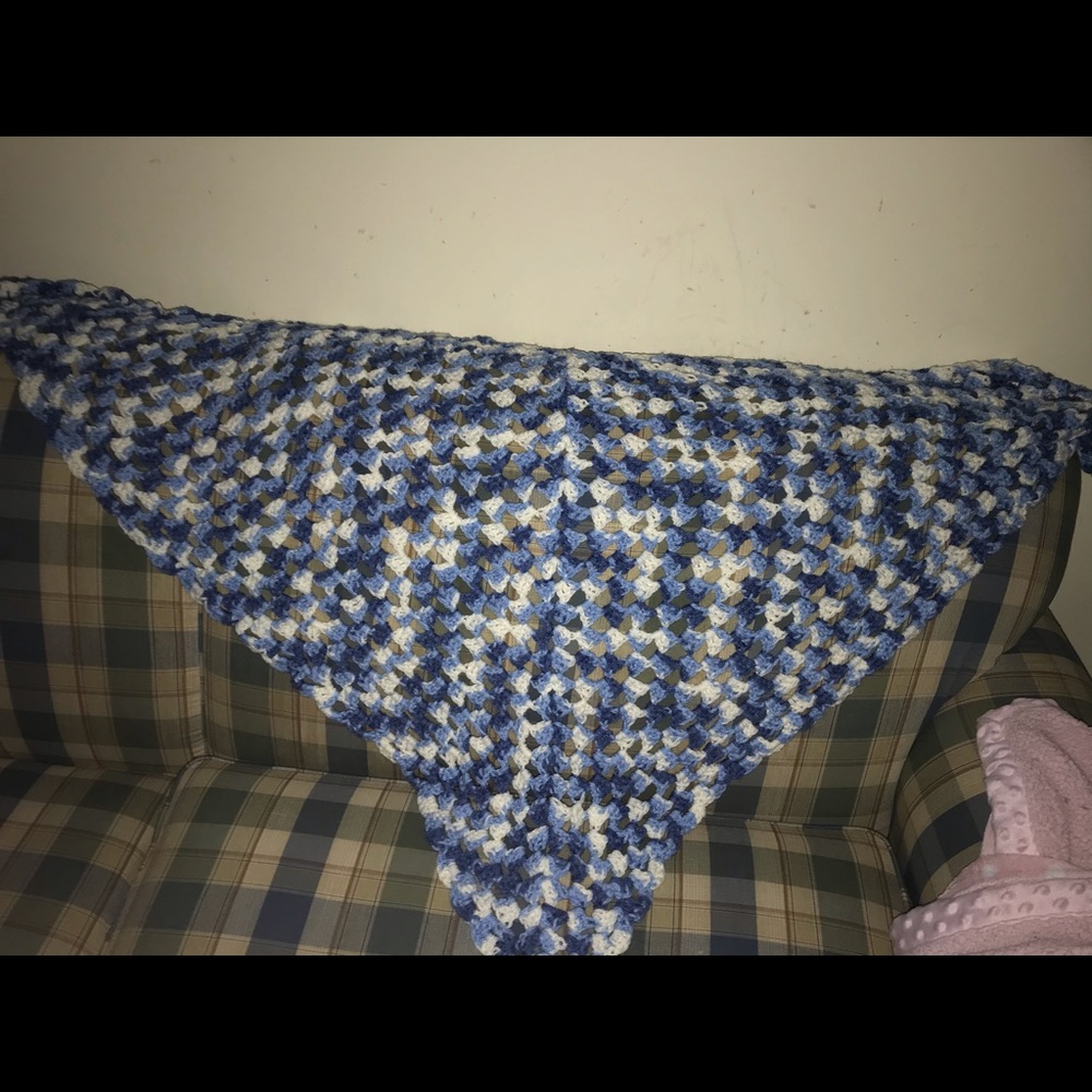 Hand crochet baby blanket